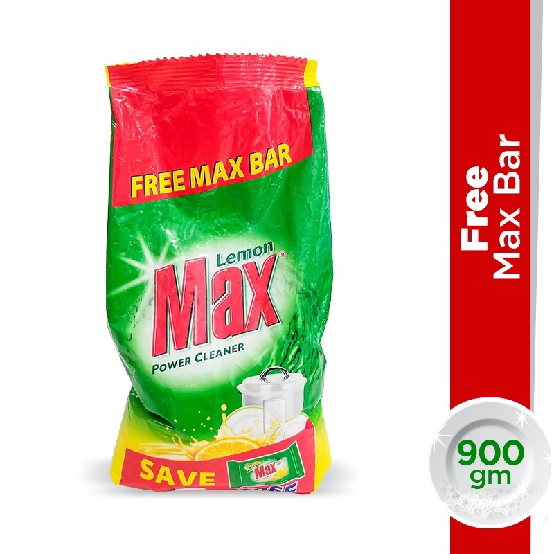 Shop Now | Max Dishwash Lemon Powder (With Free Max bar) - 900gm ...