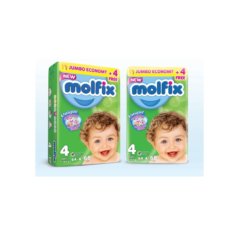 Shop Now | Molfix Taped 7 To 14kg - 68Pcs | MyCart.pk