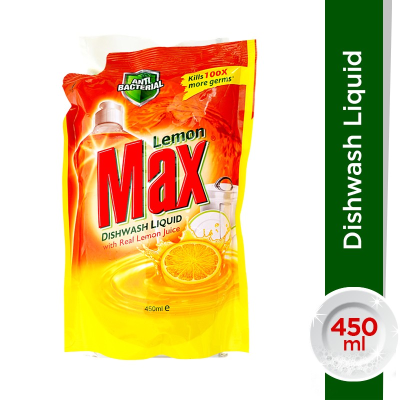 Shop Now | Lemon Max Lemon Anti-Bacterial Liquid Dishwash - 450ml ...
