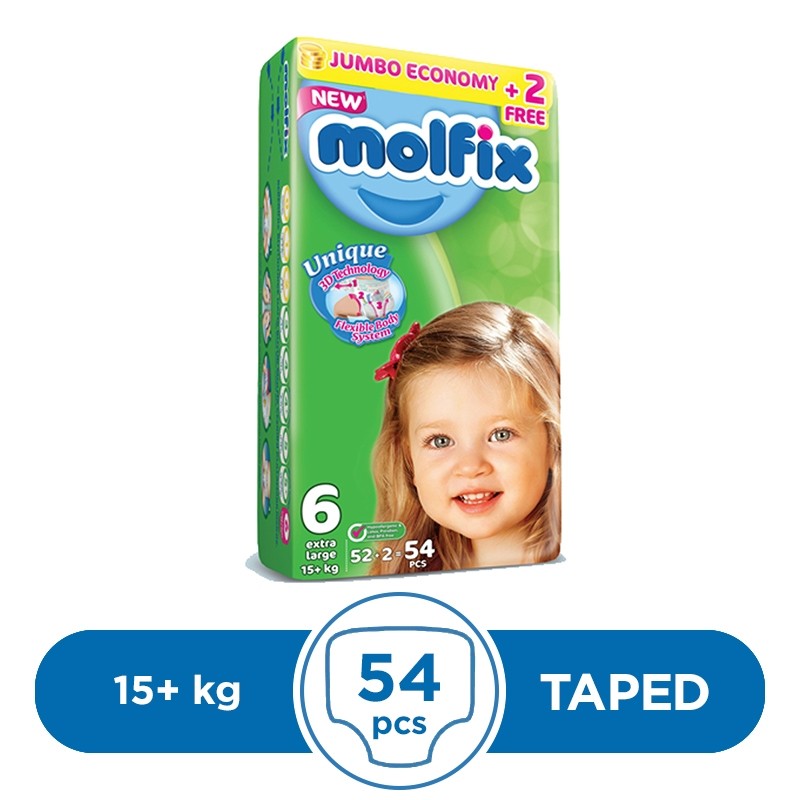 Shop Now | Molfix Taped 15kg - 54Pcs | MyCart.pk